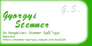 gyorgyi stemmer business card